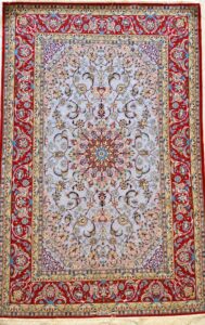 127F Isfahan ordito in seta vello lana e seta 240x155-pardeh
